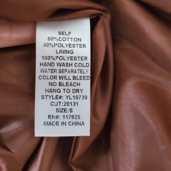 Ya Los Angeles Tan Blazer with Black Trim (Small) - Picture 6 of 6